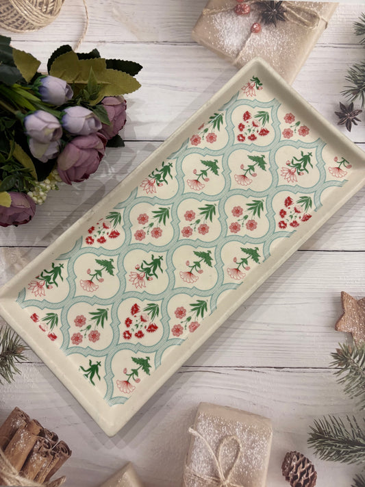 FINE CERAMIC RECTANGLE COOKIE PLATTER