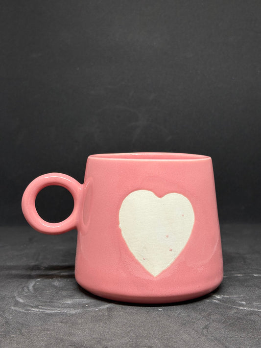 CERAMIC HEART COFFEE MUGS