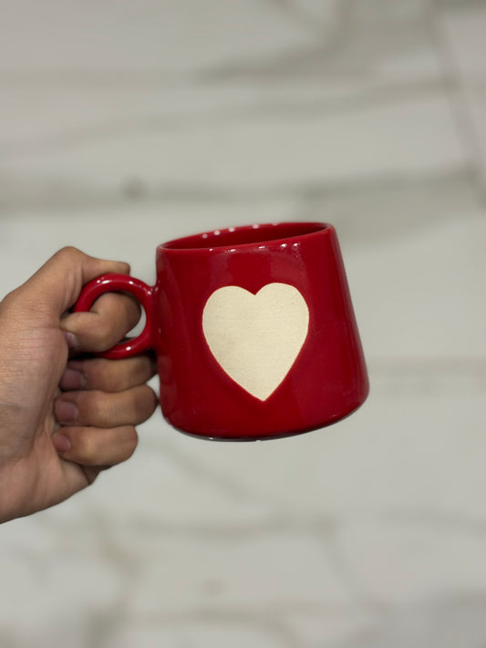 CERAMIC HEART COFFEE MUGS
