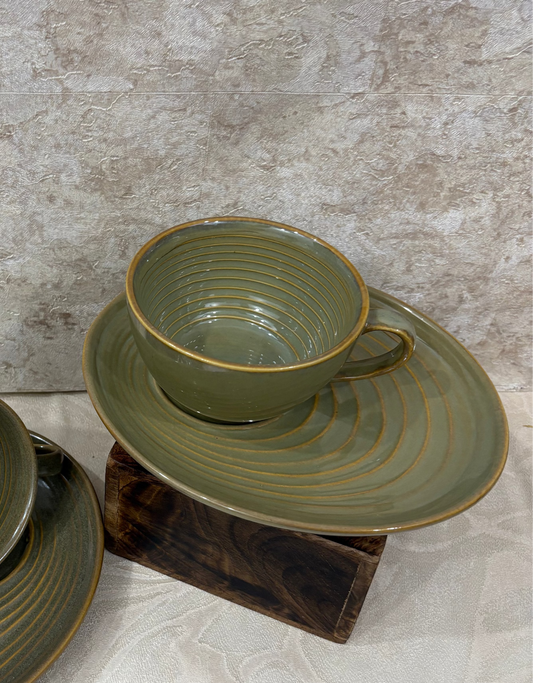 Porcelain Lines Cup & Saucer Set