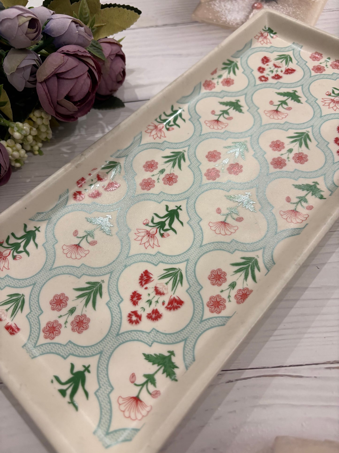 FINE CERAMIC RECTANGLE COOKIE PLATTER