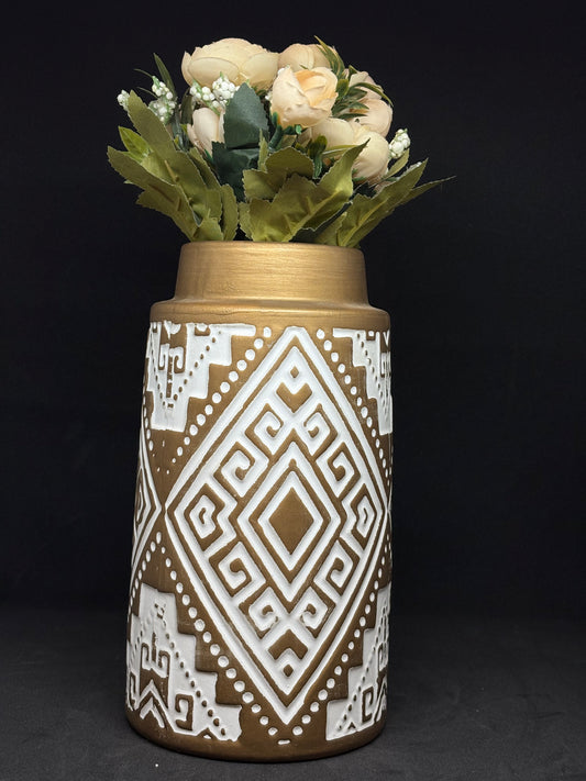 METAL EGYPTIAN VASE