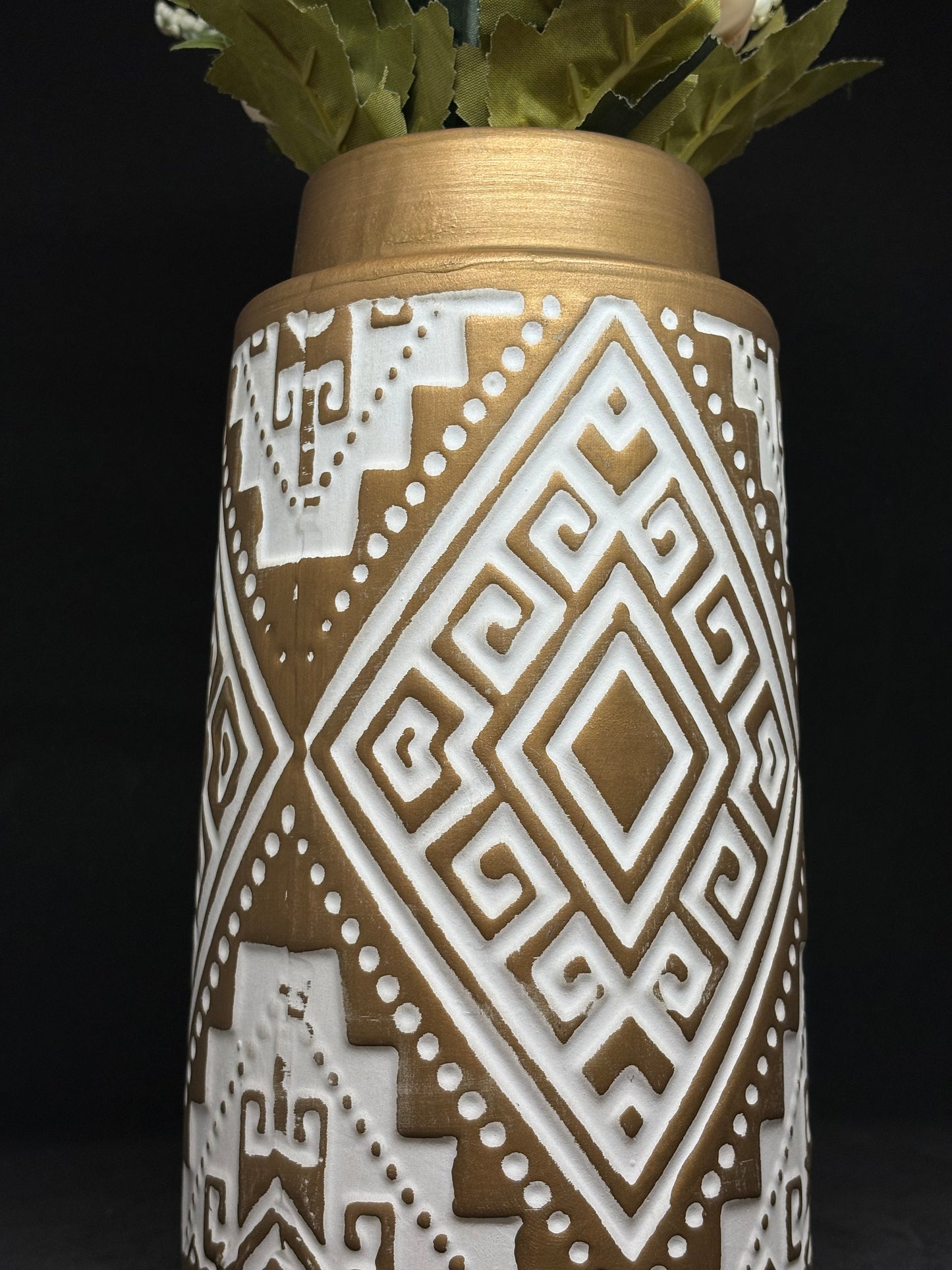 METAL EGYPTIAN VASE