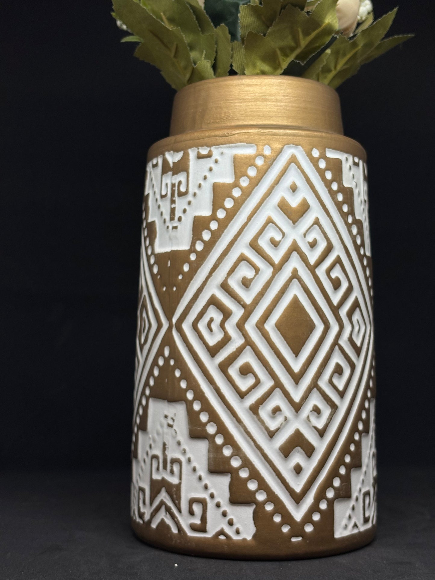 METAL EGYPTIAN VASE