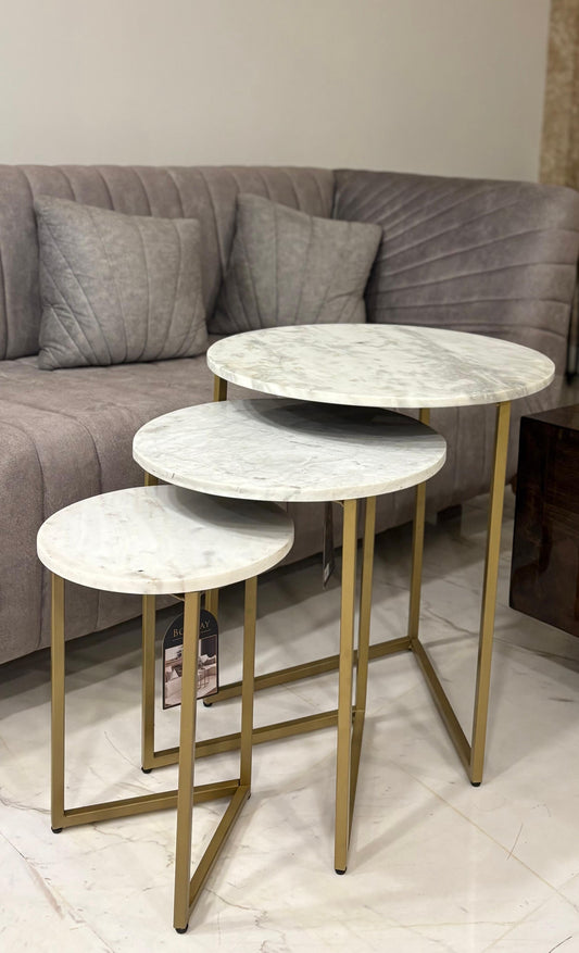 ROUND NESTING TABLE | SET OF 3