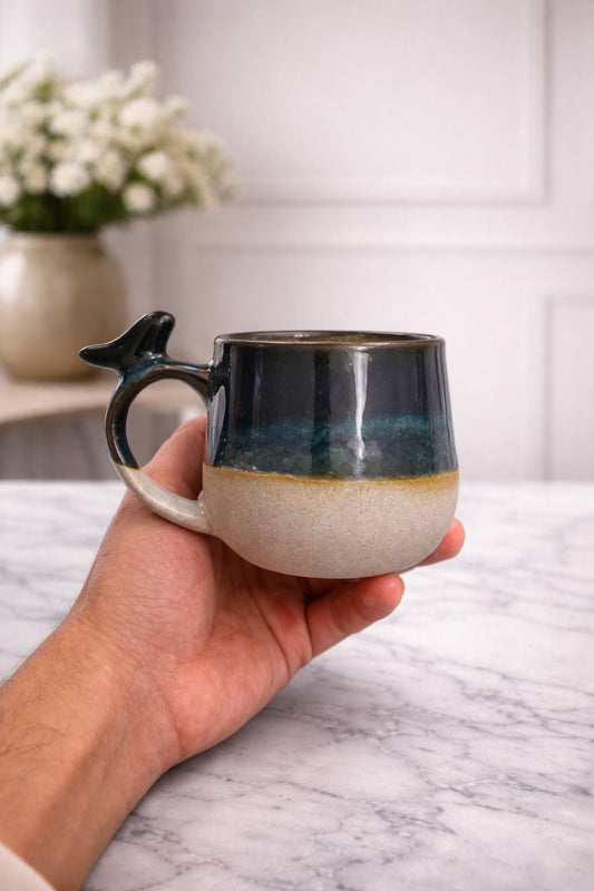 Ceramic Stoneware Bird Mug